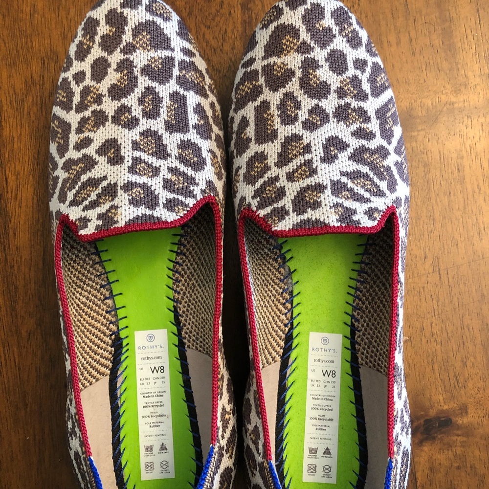 Rothys Mocha Spot loafers- Size 8